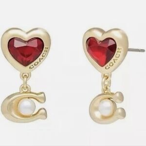 NWT Coach Heart Earrings